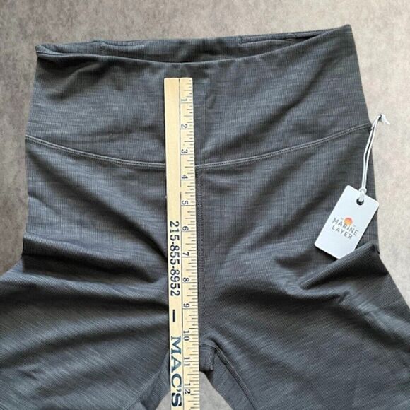 Marine Layer Studio Bike Short Womens Size M Gray High Rise Active Shorts NEW - Picture 11 of 12